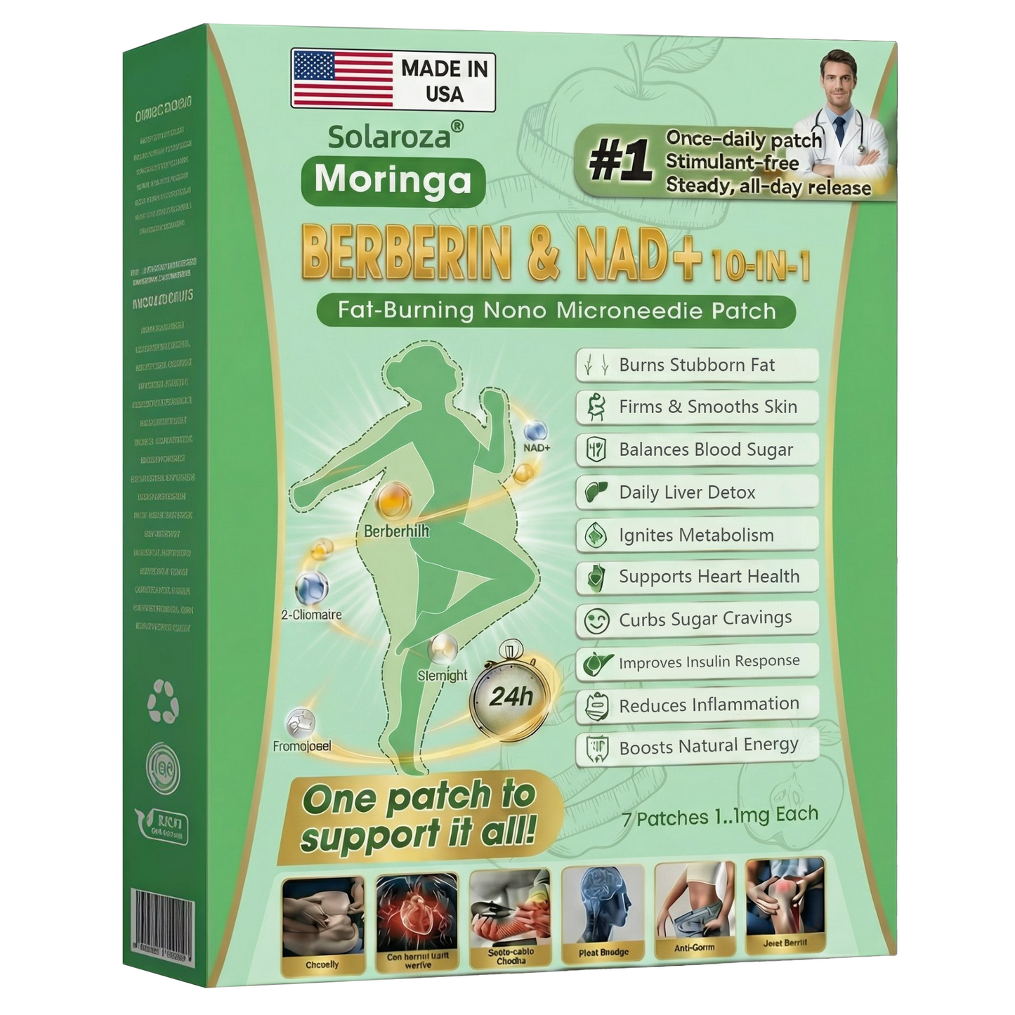 𝑶𝒇𝒇𝒊𝒄𝒊𝒂𝒍 𝑺𝒕𝒐𝒓𝒆 | ✨ Solaroza® 10-in-1 Weight Loss Patch: Boost Metabolism & Burn Fat (NAD+ & Berberine)