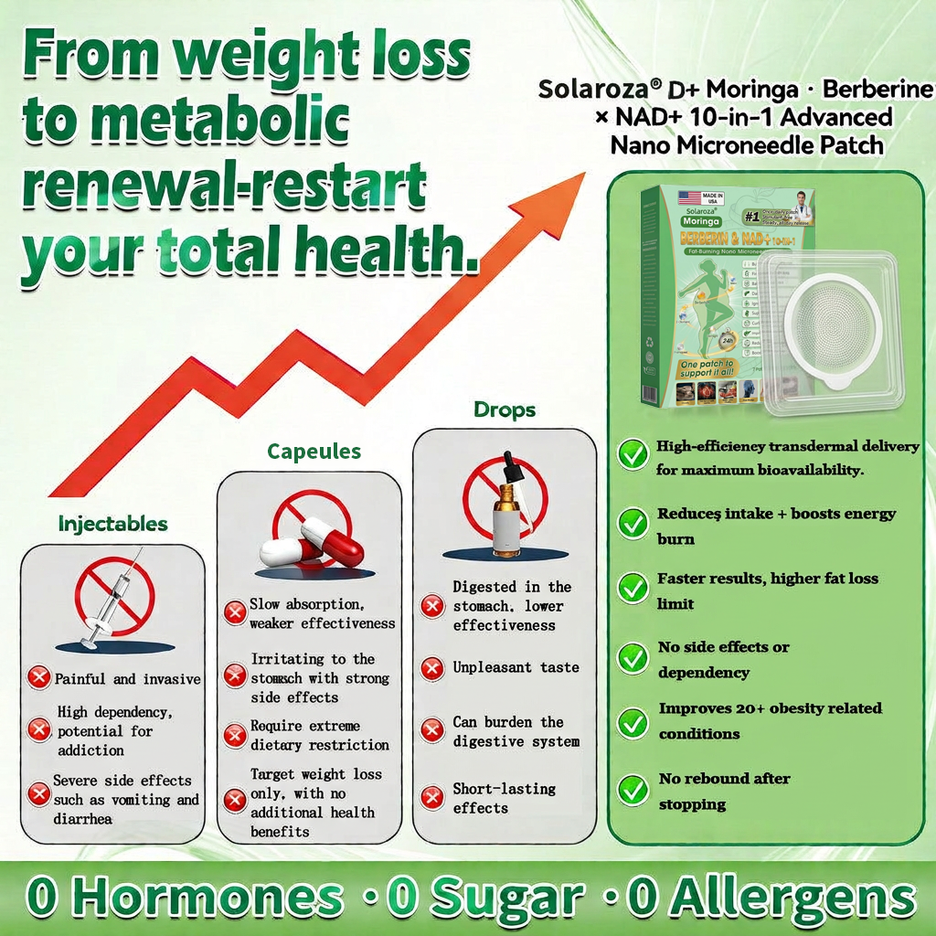 Official Solaroza® Centre | ✅ High-Precision 10-in-1 Weight Loss Patch with Berberine & NAD+